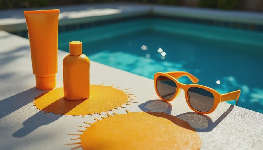 Visual context for tan using sunscreen