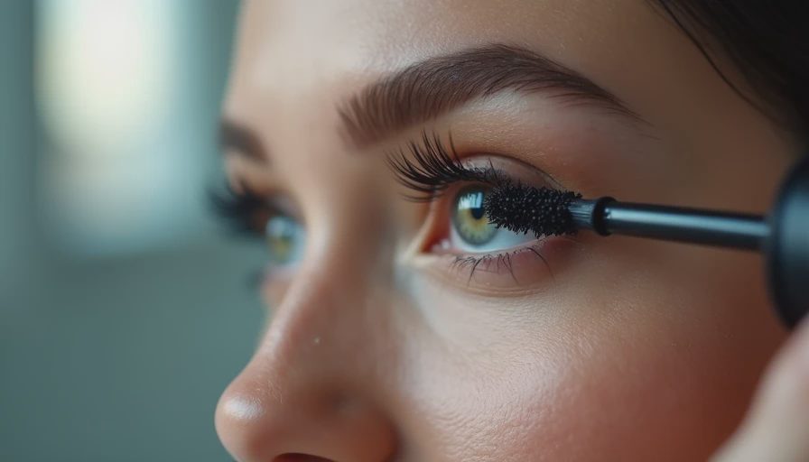 Visual context for waterproof mascara